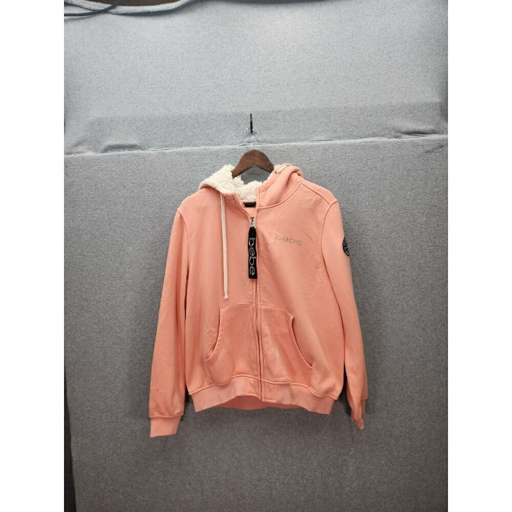 Bebe Sport Peach‎ Sherpa-Lined Hoodie Jacket XL Youth  Size